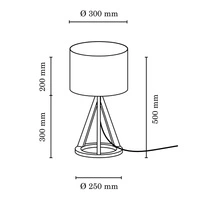 Victoria Table Lamp 1xE27 Max.60W White/White-Copper/White 6532802