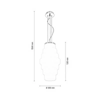 Lampa wisząca Britt 1xE27 Max.60W Chromowany metal/białe szkło 1670128