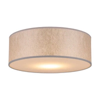 Lampshade Cylinder E27 H25 Silver Fabric A1306