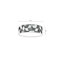 Lampa Sufitowa Espacio 4xE27 Max.25W Biały Metal/Wielokolorowa Tapeta 4885802