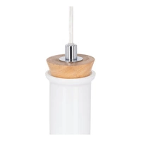 Lampa wisząca Bottles 1xE27 Max.60W Chromowany metal/Biały kabel z tkaniny/Białe szkło 1148102