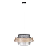 Nevoa Pendant Lamp 1xE27 Max.60W Black/Transparent PVC/Black-Gold-Silver 150089104