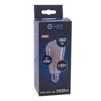 Decorative light bulb 4W E27 ST64 warm color 2700K amber EKZA3621