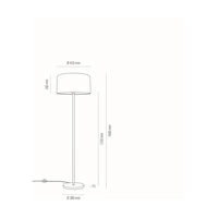 Vert Lampa Podłogowa 1xE27 Max.60W Czarny/Multikolor 124080104
