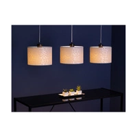 Lampa Wisząca Mateo 3xE27 Max.25W Czarny Metal/Przezroczysty Kabel PCV/Beżowa Tapeta 87811304