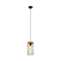 Timeo Lampa Wisząca 1xE27 Max.60W Czarny/Dąb Olejowany/Czarny 19619104