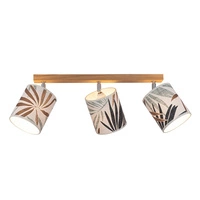 Hoja Ceiling Lamp 3xE27 Max.25W Oiled Oak/Multicolor Wallpaper 56747374