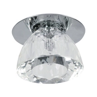 Cristaldream Set of Downlights Incl.3xG4 LED 2,3W with power adapter Chrome Metal/Transparent Glass 51243001
