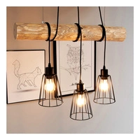 Trabo Short Lampa Wisząca 3xE27 Max.60W Sosna Bejcowana/Czarny 68204304