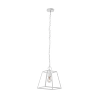 Lampa wisząca Amata 1xE27 Max.60W Biały Metal/Szkło Przezroczyste 1370102