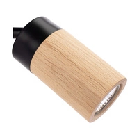 Annick Wall Lamp Incl. 1xLED GU10 5W Oiled Oak/Black Metal/Black Fabric Cable 2429104