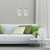 Lampa Wisząca Gracja 1xE27 Max.60W Chrom Metal/Przezroczysty Kabel PCV/Przezroczyste Szkło 8171128