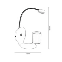 Arles Wall Lamp Incl. 1xLED 270lm 3000K 3W White Metal/Black Metal 5852102