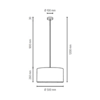Lampa Wisząca Scarlett 1xE27 Max.60W Satynowy Metal/Przezroczysty Kabel PCV/Szary Aksamitny Klosz 3752027