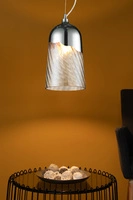 Lampa Wisząca Daga 1xE27 Max.60W Chrom Metal/Przezroczyste Szkło 1677128