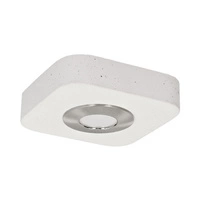 Fajna lampa sufitowa w zestawie 1xLED Zintegrowany 300lm 3000K 5W Biały Beton/Satynowy Metal 2291137