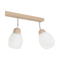 Lampa Sufitowa Tilia 4xE27 Max.60W Dąb Olejowany/Białe Szkło 2047419720883