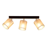 Nevoa Ceiling Lamp 3xE27 Max.25W Black Metal/Chrome Metal/Silver Fabric Shade 56794304