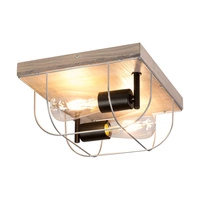 Lampa ścienna/sufitowa Netuno 2xE27 Max.15W LED Witrażowa Sosna Szara/Czarny Metal/Srebrny Metal 92072257