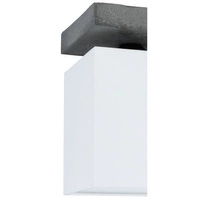 Lampa sufitowa GREAT 1-punktowa lampa o szarej betonowej podstawie z materiałowym abażurem 2241136 2241136