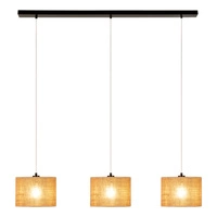 Jute Lampa Wisząca 3xE27 Max.40W Czarny/Transparentny/PVC/Beżowy 16910304