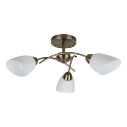 Lampa Sufitowa Viletta 3xE27 Max.60W Patyna Metal/Białe Szkło 8141311
