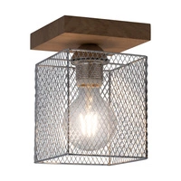 Norman Wood Ceiling Lamp 1xE27 Max.25W Oiled Oak/Chrome Metal 8175174