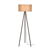Lampa podłogowa Dove 1xE27 maks. 40W Czarny metal/czarny kabel PCV/szary klosz z tkaniny 15112004