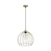 Coop Pendant Lamp 1xE27 Max.60W Gold Metal/Black Metal/Black Fabric Cable 18811920