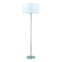 Lampa podłogowa Dove 1xE27 maks. 60W chromowany metal/przezroczysty kabel PVC/biały klosz z tkaniny 124380128