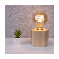 Lampa stołowa Fofi 1xE27 Max.25W Drewno brzozowe/Czarny kabel PVC 7016010400000