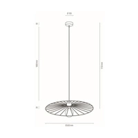 Lampa wisząca Antonella 1xE27 Max.60W Dąb olejowany/Czarny metal/Czarny kabel z tkaniny 189419104