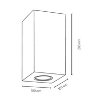 Wooddream Wall Kinkiet Incl. 2xLED GU10 5W Brzoza 2571260