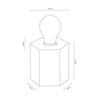 Lampa stołowa Fofi 1xE27 Max.25W Drewno brzozowe/Czarny kabel PVC 7016010400000
