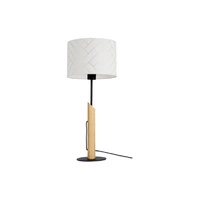 Lampa stołowa Punto 1xE27 Max.60W Dąb olejowany/Czarny metal/Czarny kabel z tkaniny/Tapeta wielokolorowa 862499104