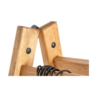 Lampa Podłogowa Eskalo 4xE27 Max.15W LED Bejcowana Sosna Brązowa/Czarny Metal/Czarny Kabel PCV 1219451