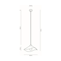 Hattu Pendant Lamp 1xE27 Max.40W Oiled Oak/Black Fabric Cable/Pink Fabric Shade 1614519174
