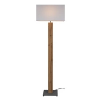 Milano Lampa Podłogowa 1xE27 Max.60W Szary/Okleina Dąb/Transparentny PVC/Biały 660219187