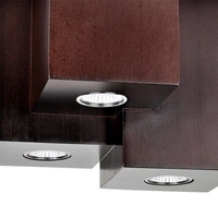 Lampa sufitowa Wooddream Square 3xGU10 Max.6W Drewno bukowe, orzech 2076376