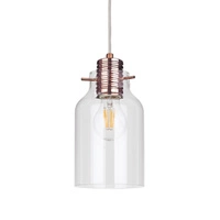 Lampa Wisząca Alessandro 3xE27 Max.60W Miedź Metal/Przezroczysty Kabel PCV/Przezroczyste Szkło 1760333