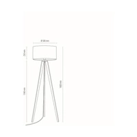 Lotta Floor Lamp 1xE27 Max.60W Walnut/Transparent PVC/Black 74303076