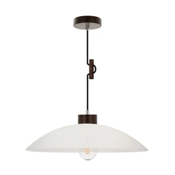 Jona Pendant Lamp 1xE27 Max.60W Walnut/Black/Braided/White 1408976