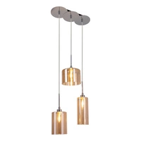 Lampa wisząca Eurybia w zestawie Kabel 3xG9 Max.28W z chromowanego metalu/szampana/przezroczystego PVC 1360328