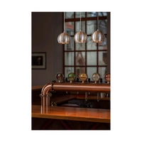 Lampa wisząca z drewna Ball w zestawie 3xLED GU10 5W Dąb Olejowany/Satynowany Metal 5141374