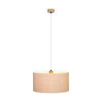 Boho Lampa Wisząca 1xE27 Max.60W Dąb Olejowany/Transparentny PVC/Beżowy 16910174