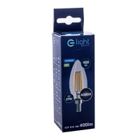 FILAMENT LED decorative light bulb 4W E14 C37 candle neutral color 4000K EKZF0964