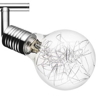 Bulbs Ceiling Lamp Incl. 3xG9 Max.28W Chrome Metal/Transparent Glass 2507328