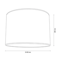Abażur Cylinder E27 H35 Złoty Tkanina Syntetyczna A0951