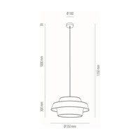 Złota lampa wisząca Preto 1xE27 Max.60W Czarny metal/Czarny kabel z tkaniny/Czarno-złoty klosz z tkaniny 150109104