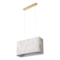 Malo Lampa Wisząca 2xE27 Max.40W Dąb Olejowany/Transparentny PVC/Multikolor 872150274